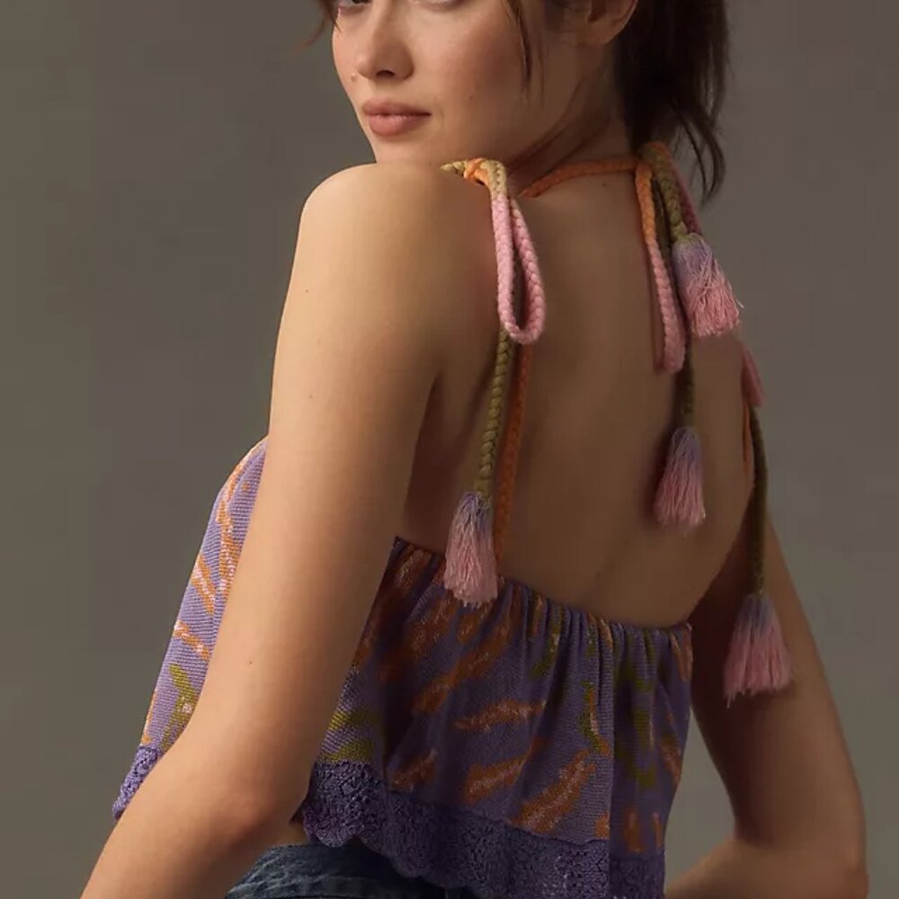 Anthropologie Flounce Knit Tank (NEW) size Large - Picture 2 of 4